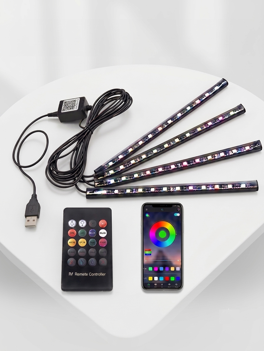VibeDrive Car Interior LED Lights –  (USB/Cigarette Lighter)
