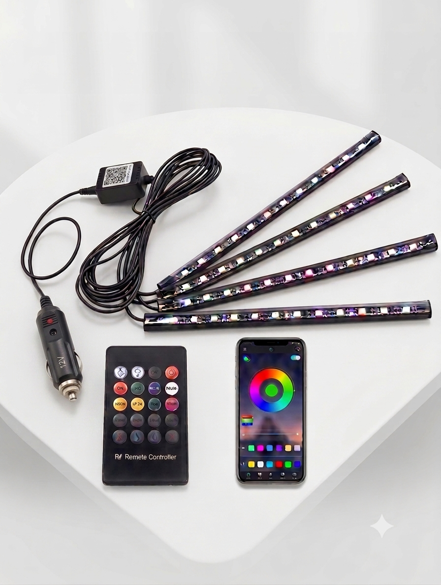 VibeDrive Car Interior LED Lights –  (USB/Cigarette Lighter)